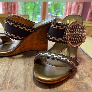 YELLOW BOX Bronze Wedge Heels